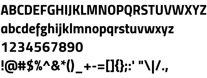 Шрифт Titillium Bold Upright