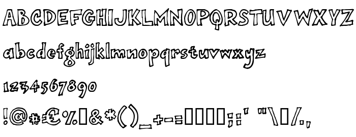 Шрифт onepunchJim outline